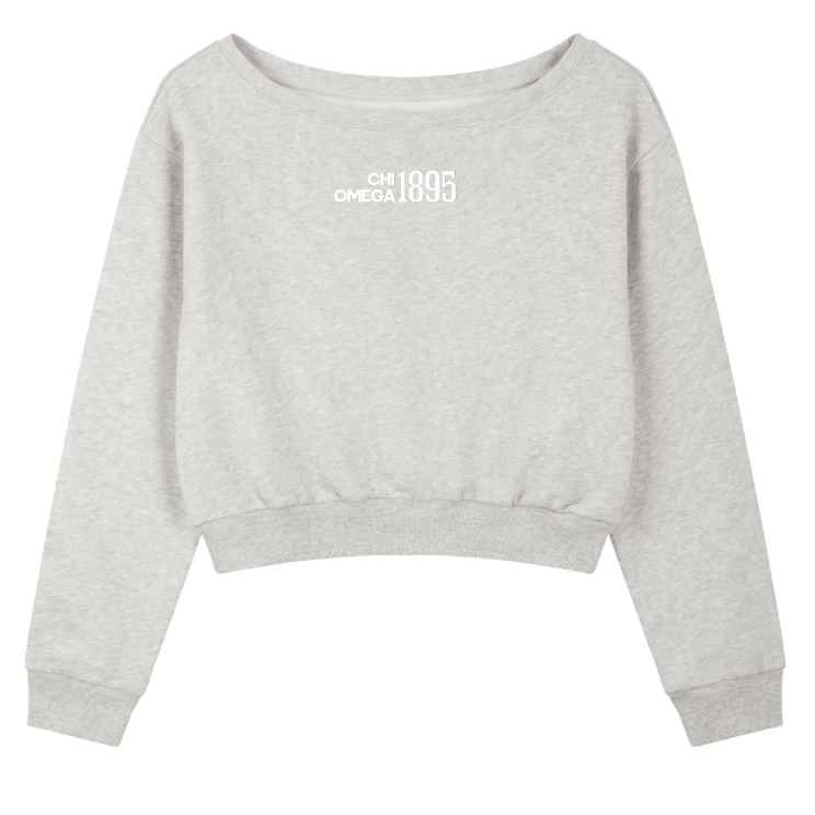 Chi Omega 1895 Off the Shoulder Sweatshirt
