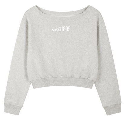 Chi Omega 1895 Off the Shoulder Sweatshirt
