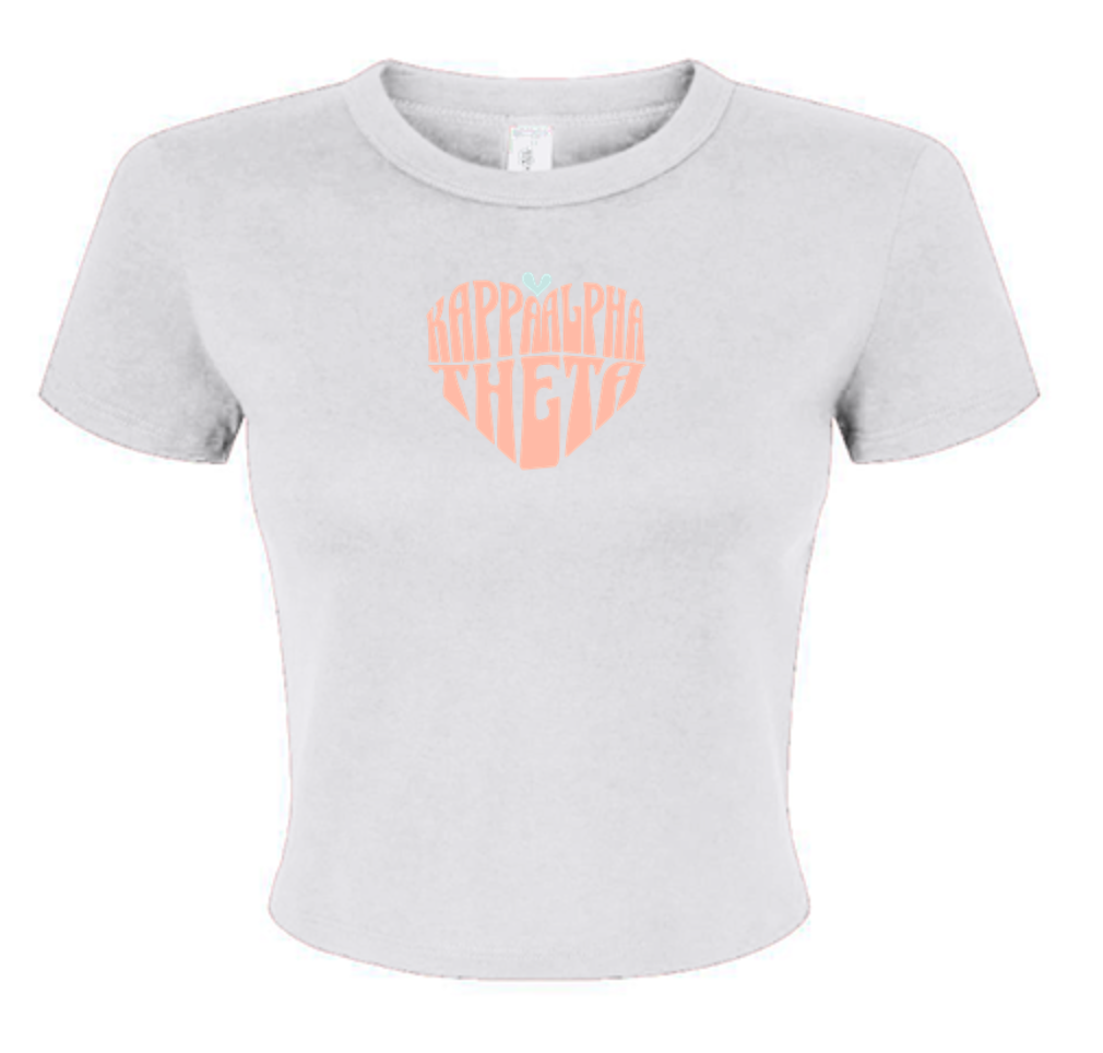 Kappa Alpha Theta Heart Baby Tee - Ivy Society