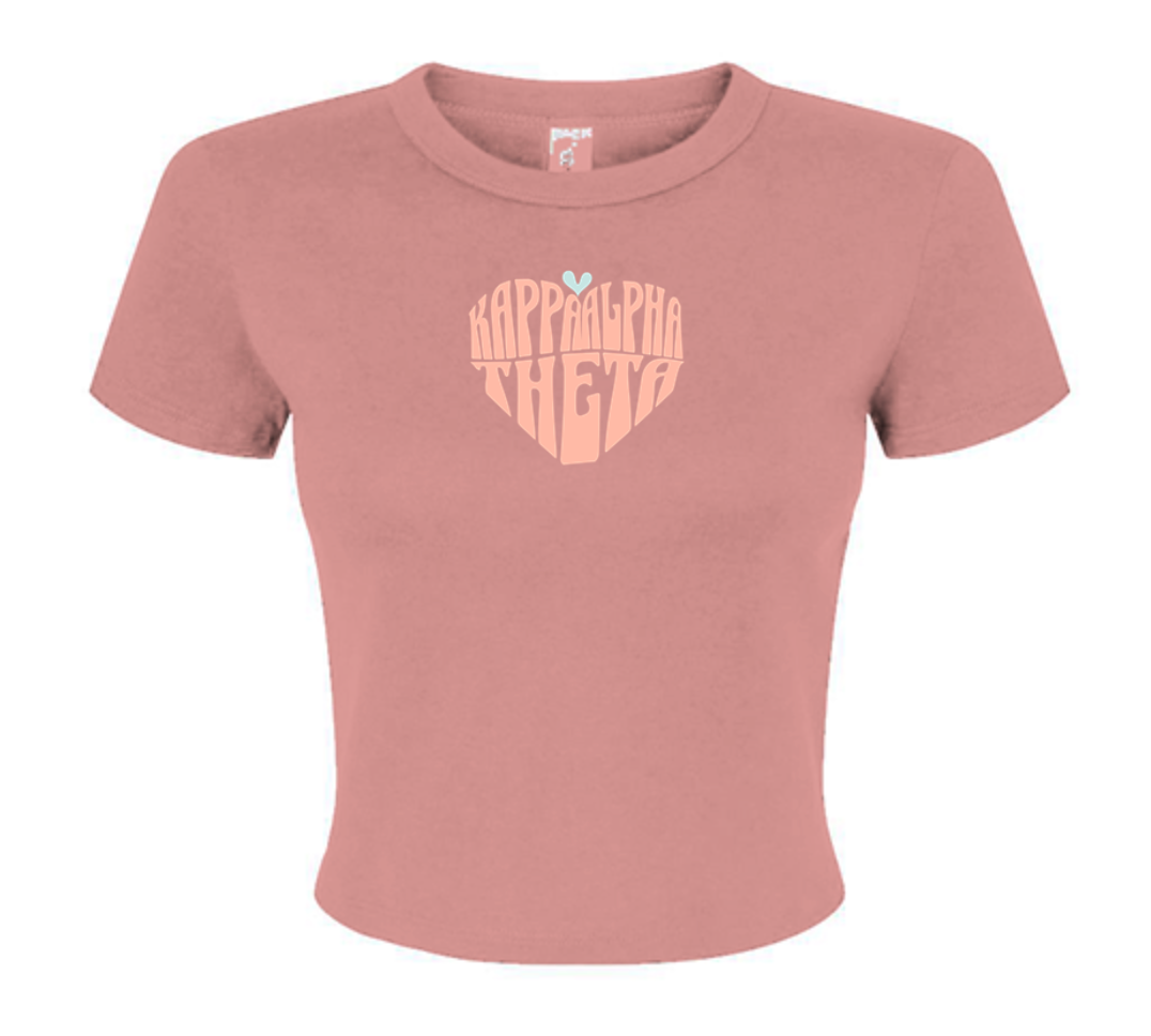 Kappa Alpha Theta Heart Baby Tee - Ivy Society