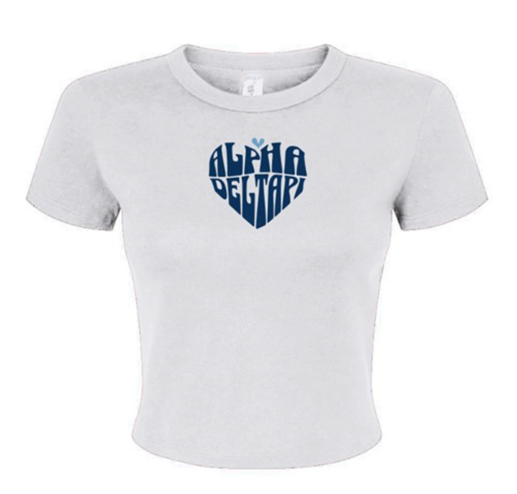 Alpha Delta Pi Heart Baby Tee - Ivy Society