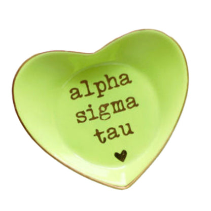 Alpha Sigma Tau Heart Ring Dish