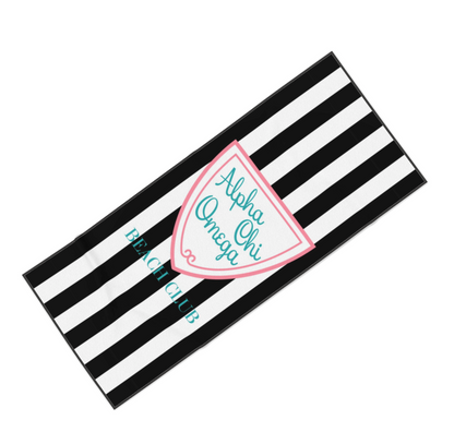 Alpha Chi Omega Beach Club Beach Towel - Ivy Society