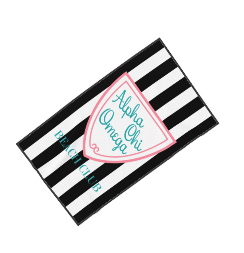 Alpha Chi Omega Beach Club Beach Towel - Ivy Society