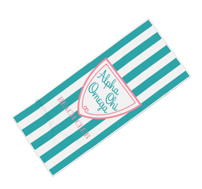 Alpha Chi Omega Beach Club Beach Towel - Ivy Society