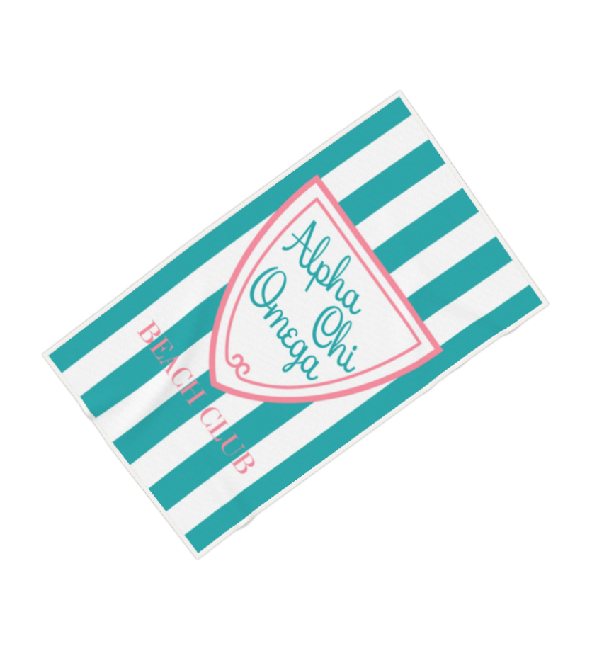 Alpha Chi Omega Beach Club Beach Towel - Ivy Society