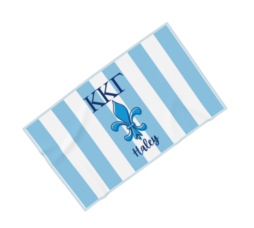 Kappa Kappa Gamma Personalized Beach Towel - Ivy Society