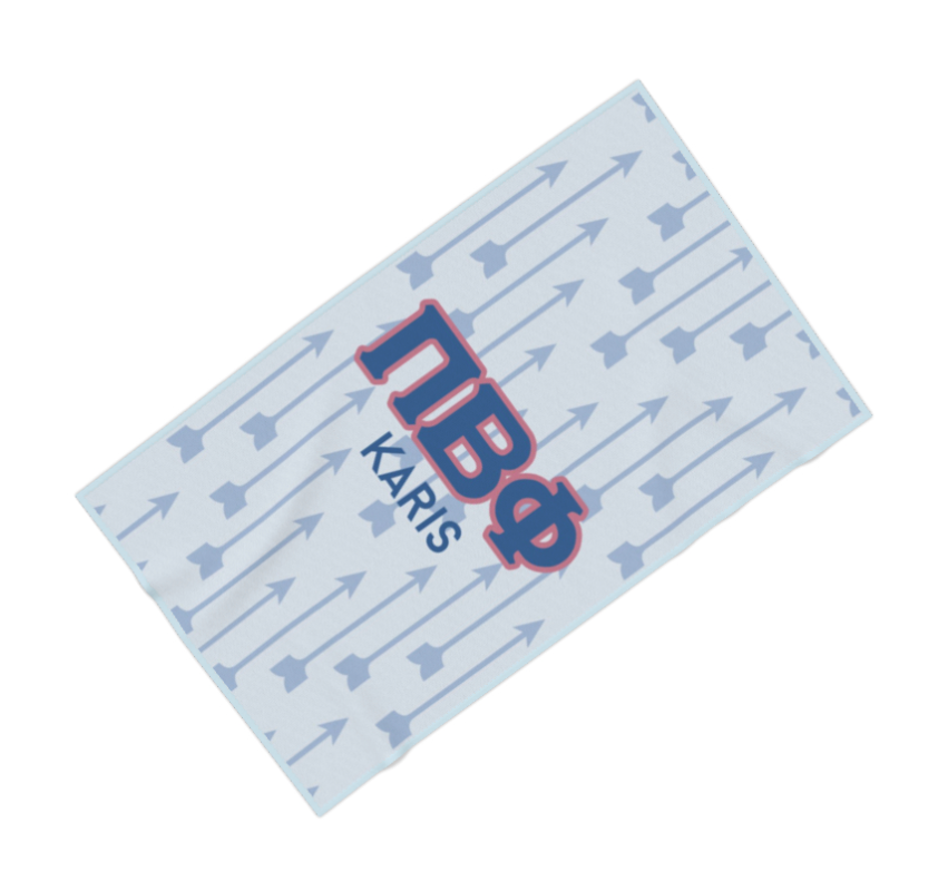 Pi Beta Phi Personalized Arrow Beach Towel - Ivy Society