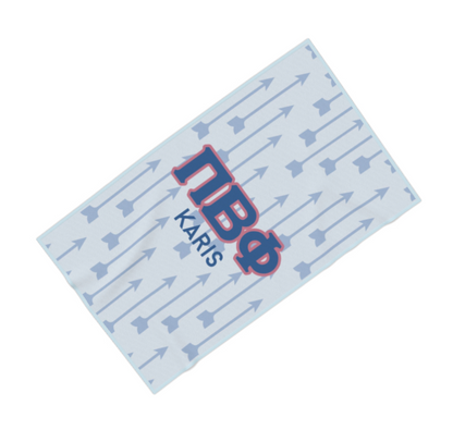 Pi Beta Phi Personalized Arrow Beach Towel - Ivy Society