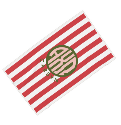 Alpha Chi Omega Personalized Monogram Towel - Ivy Society