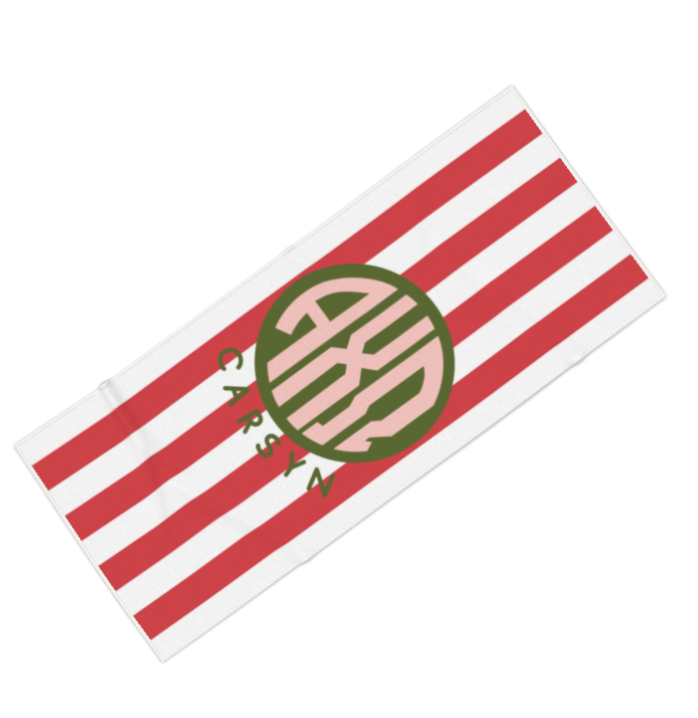 Alpha Chi Omega Personalized Monogram Towel - Ivy Society