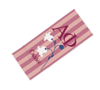 Alpha Phi Personalized Lily Beach Towel - Ivy Society