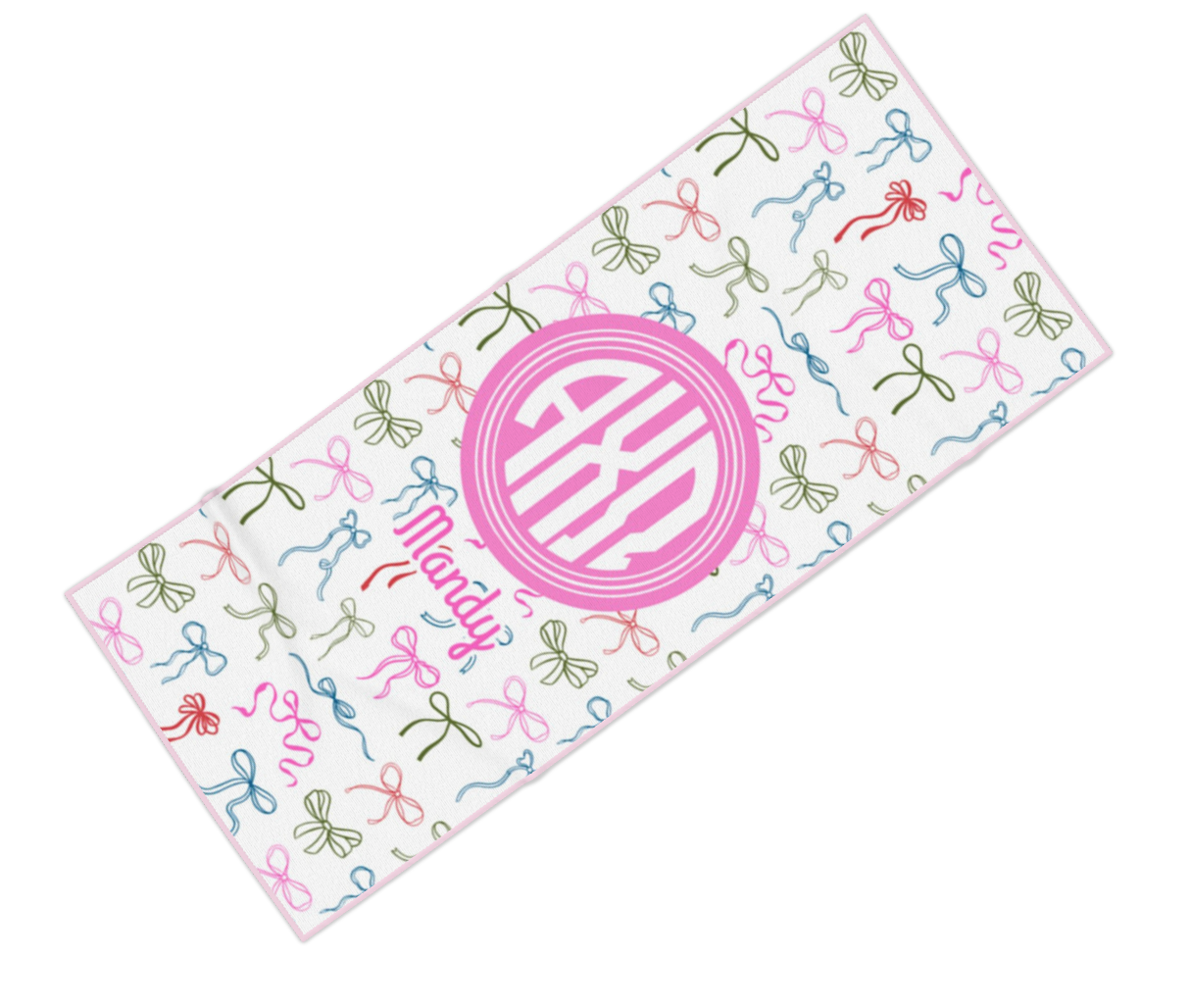 Alpha Chi Omega Personalized Bow Beach Towel - Ivy Society