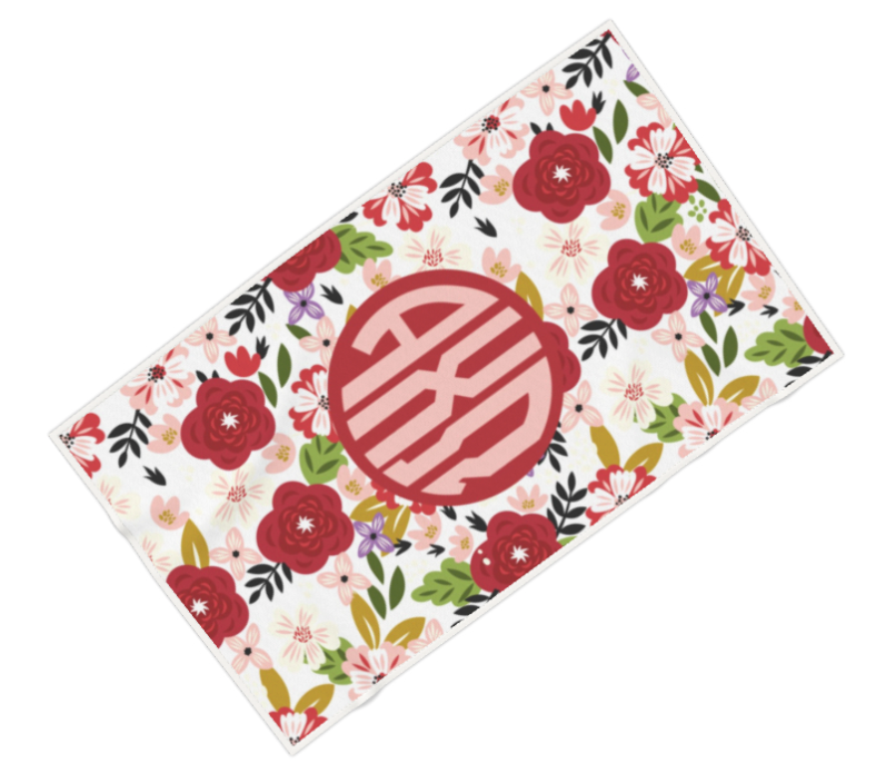 Alpha Chi Omega Floral Beach Towel - Ivy Society