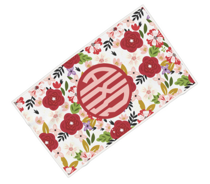 Alpha Chi Omega Floral Beach Towel - Ivy Society