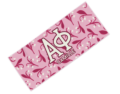 Alpha Phi Personalized Lily Beach Towel - Ivy Society