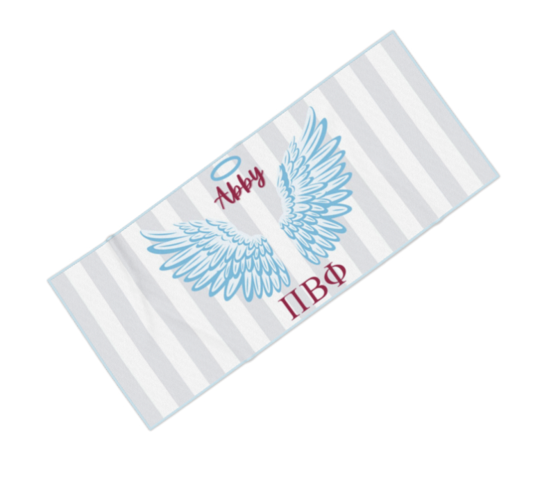 Pi Beta Phi Personalized Angel Wings Beach Towel - Ivy Society