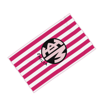 Phi Mu Personalized Cabana Stripe Beach Towel - Ivy Society