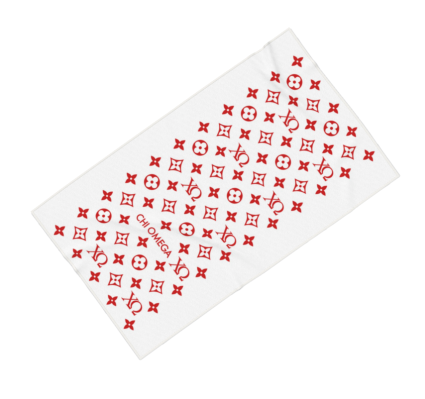 Chi Omega Design Beach Towel - Ivy Society