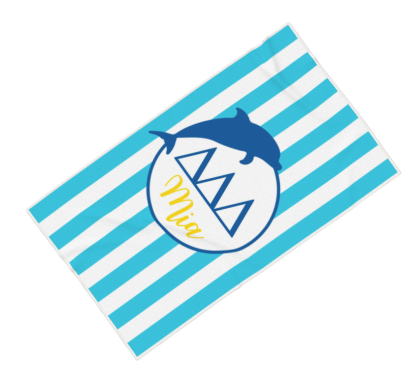 Tri Delta Personalized Beach Towel - Ivy Society
