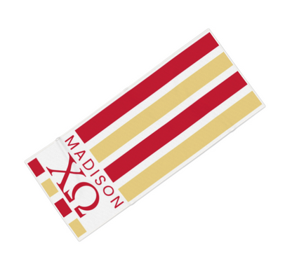 Chi Omega Personalized Stripe Beach Towel - Ivy Society