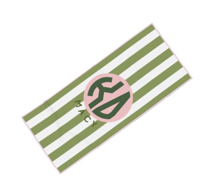 Kappa Delta Personalized Cabana Stripe Beach Towel - Ivy Society