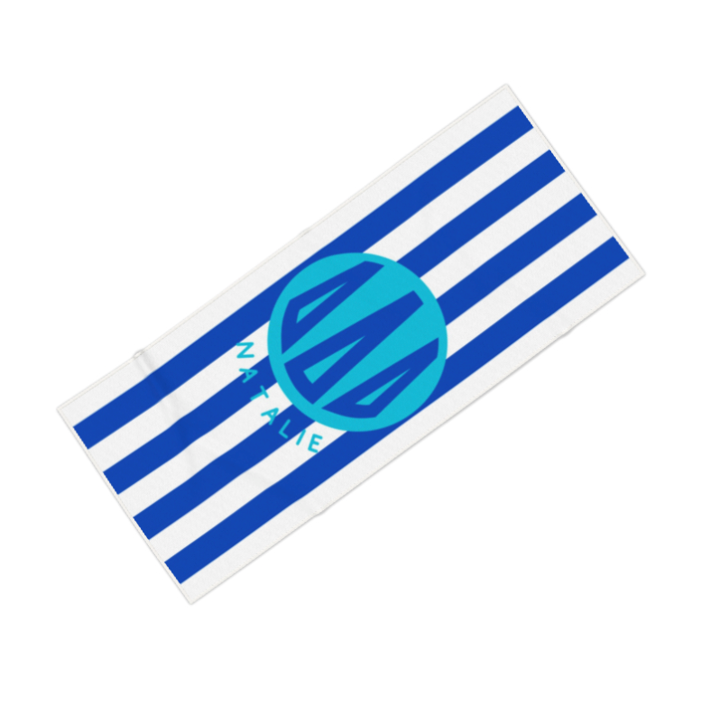 Tri Delta Personalized Cabana Stripe Beach Towel - Ivy Society