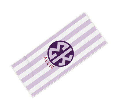 Sigma Kappa Personalized Cabana Stripe Beach Towel - Ivy Society