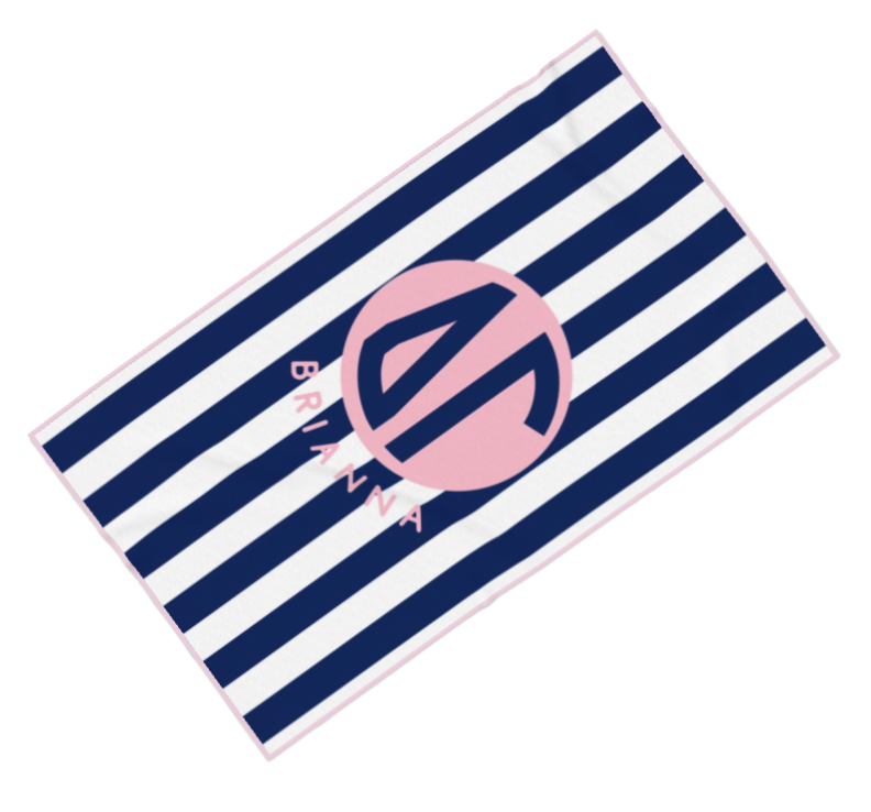 Delta Gamma Personalized Cabana Stripe Beach Towel - Ivy Society