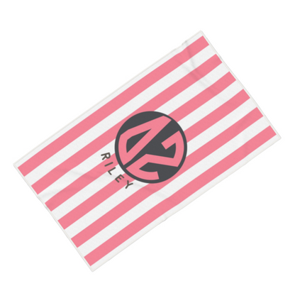 Delta Zeta Personalized Cabana Stripe Beach Towel - Ivy Society