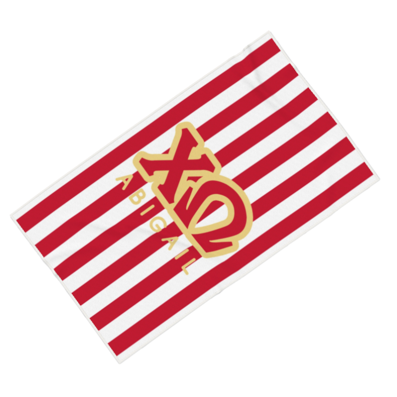 Chi Omega Personalized Cabana Stripe Beach Towel - Ivy Society