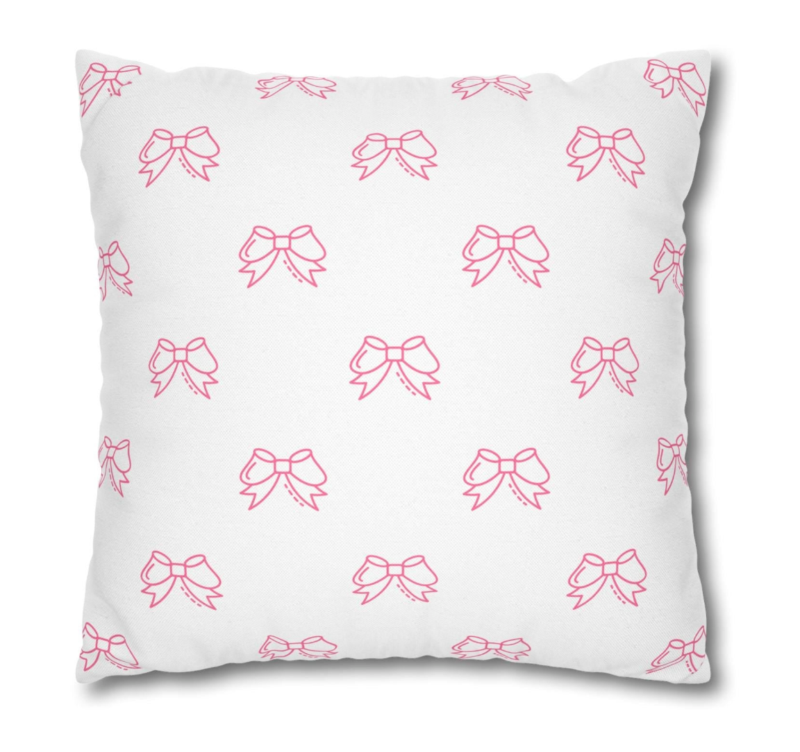 Alpha Omicron Pi Bow Throw Pillow Cover - Ivy Society