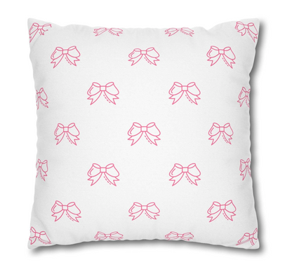 Alpha Omicron Pi Bow Throw Pillow Cover - Ivy Society