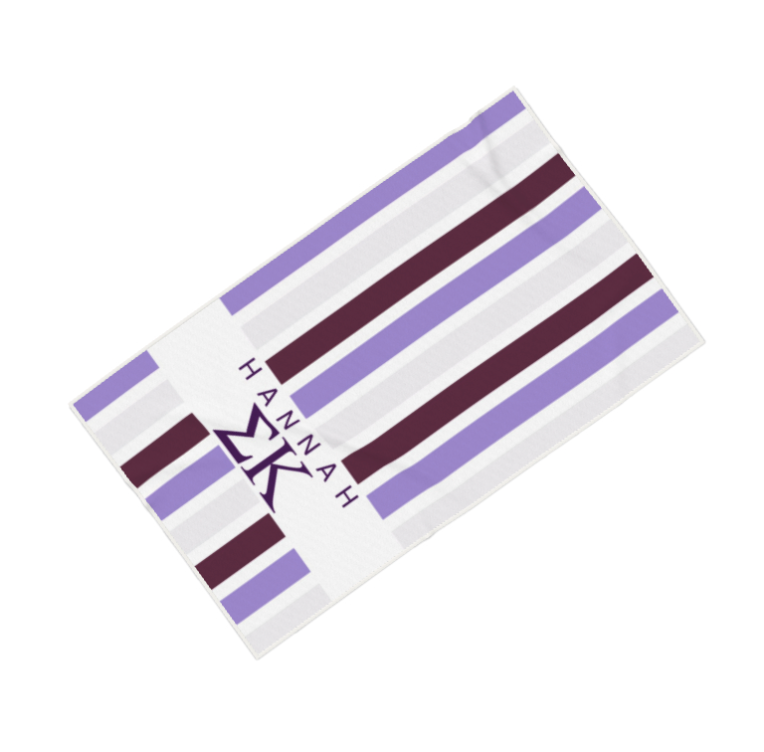 Sigma Kappa Personalized Stripe Beach Towel - Ivy Society