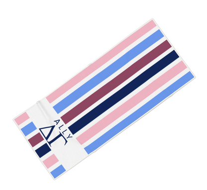 Delta Gamma Personalized Stripe Beach Towel - Ivy Society