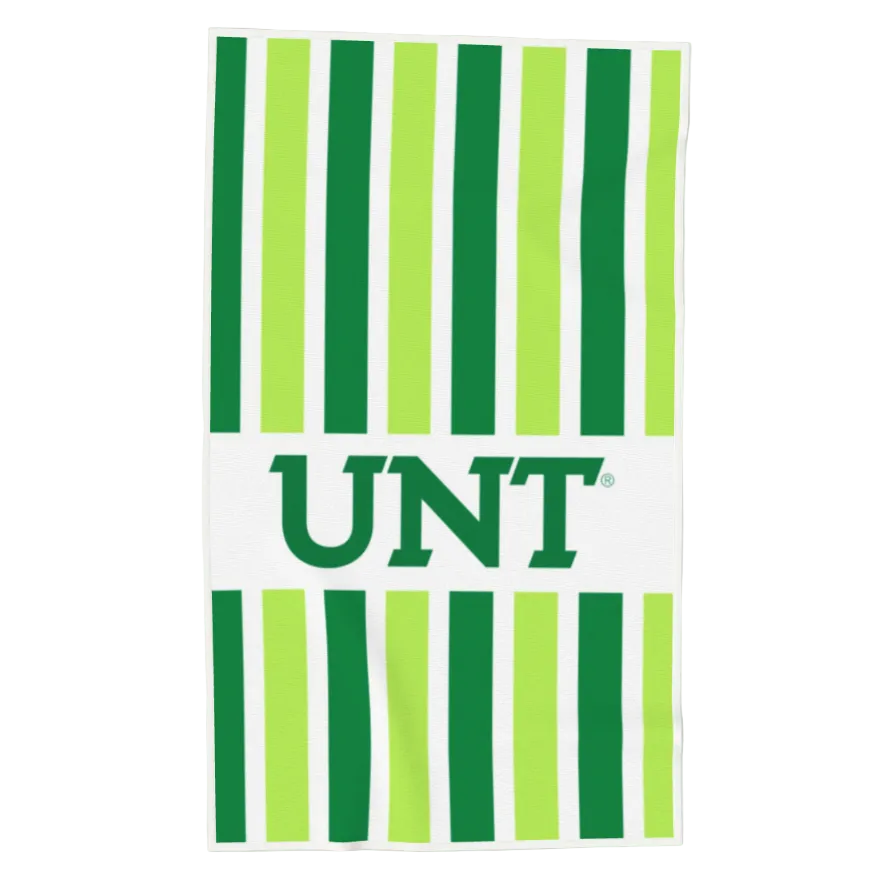 University of North Texas Stripe Beach Towel - Ivy Society