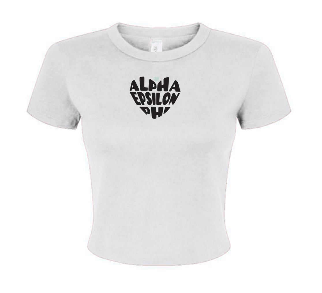 Alpha Epsilon Phi Heart Baby Tee - Ivy Society