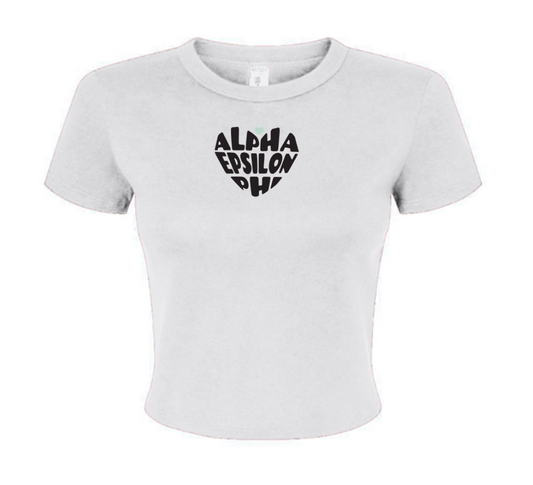 Alpha Epsilon Phi Heart Baby Tee - Ivy Society