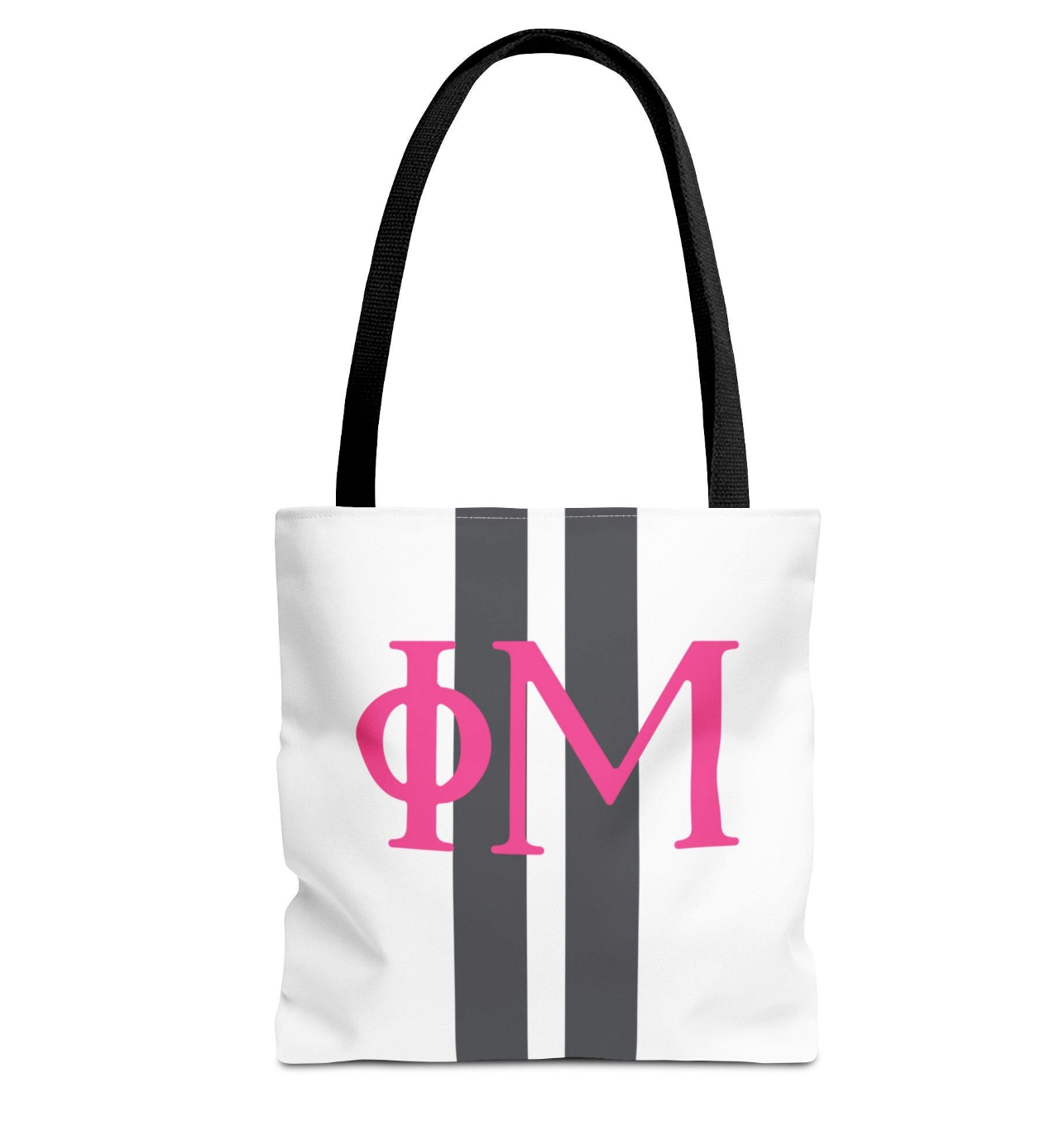 Phi Mu Personalized Stripe Tote Bag - Ivy Society