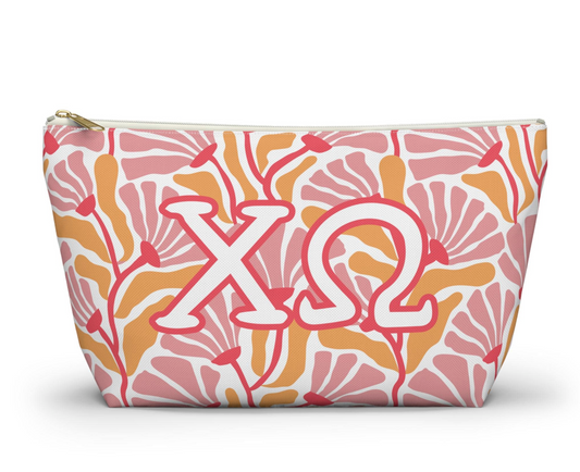 Chi Omega Floral Makeup Bag - Ivy Society