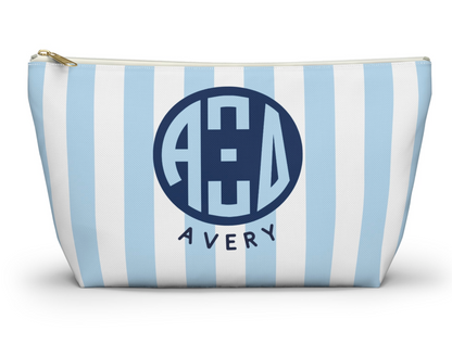 Alpha Xi Delta Personalized Stripe Makeup Bag - Ivy Society