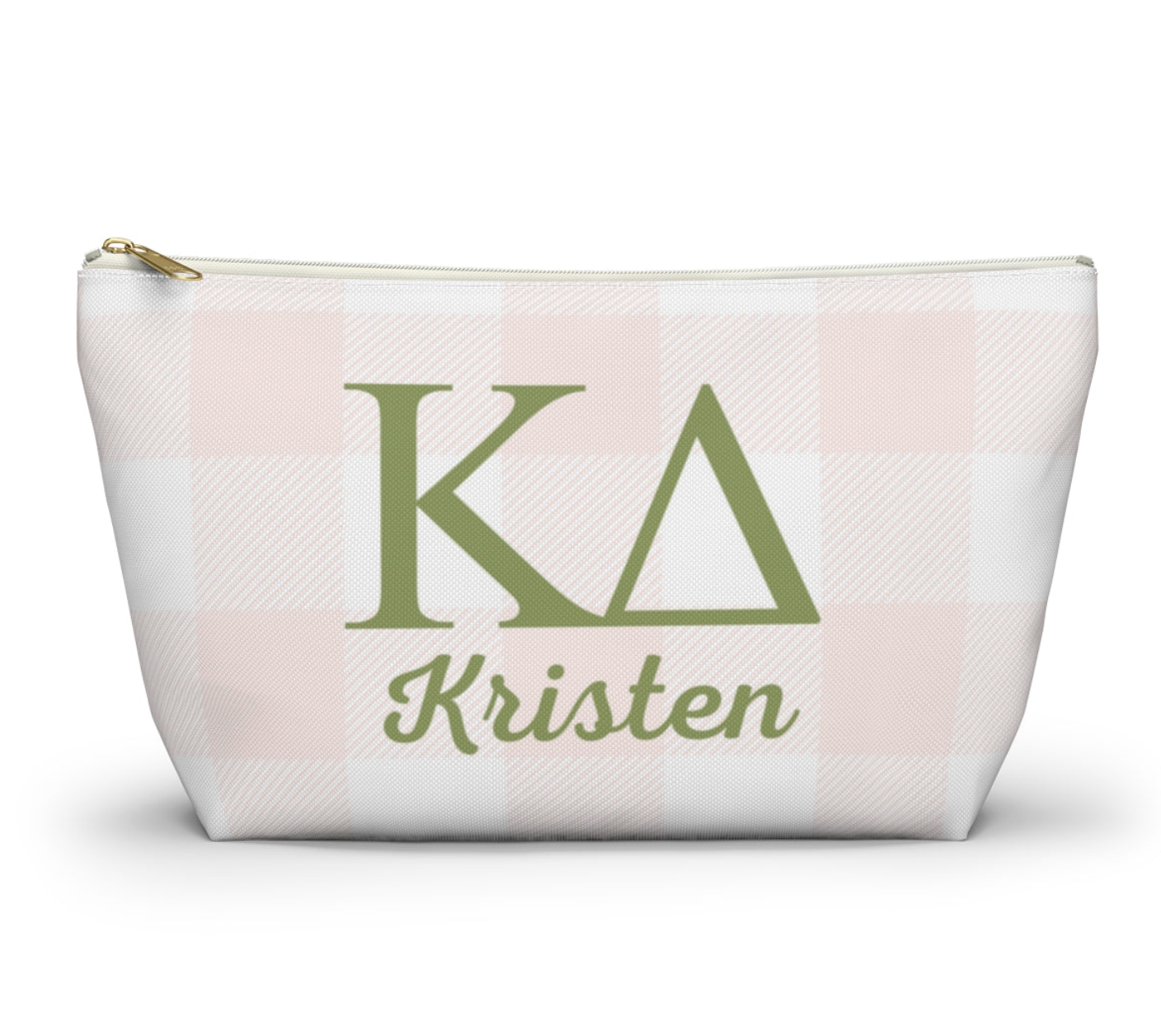Kappa Delta Personalized Plaid Makeup Bag - Ivy Society