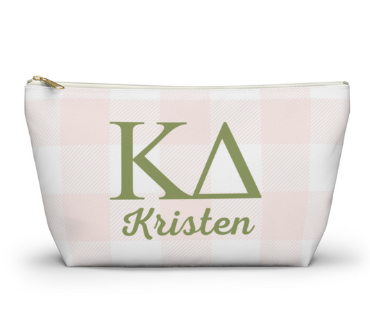Kappa Delta Personalized Plaid Makeup Bag - Ivy Society