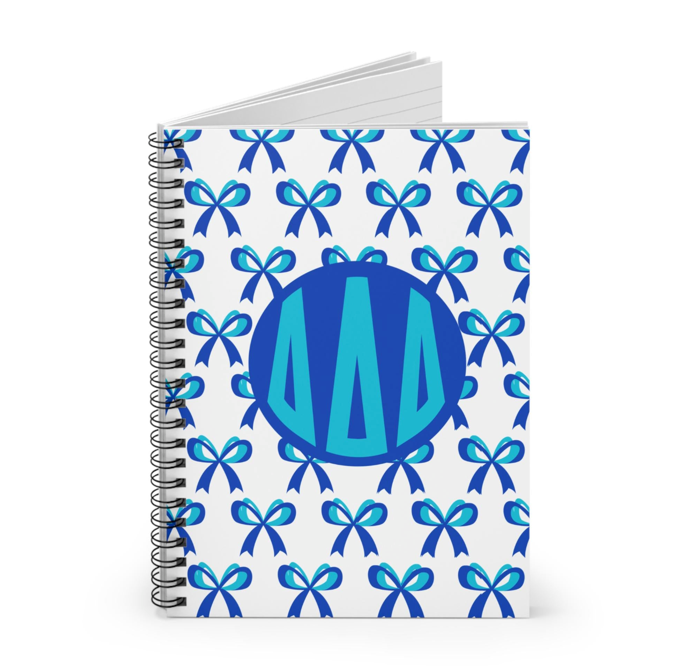 Tri Delta Monogram Bow Notebook - Ivy Society