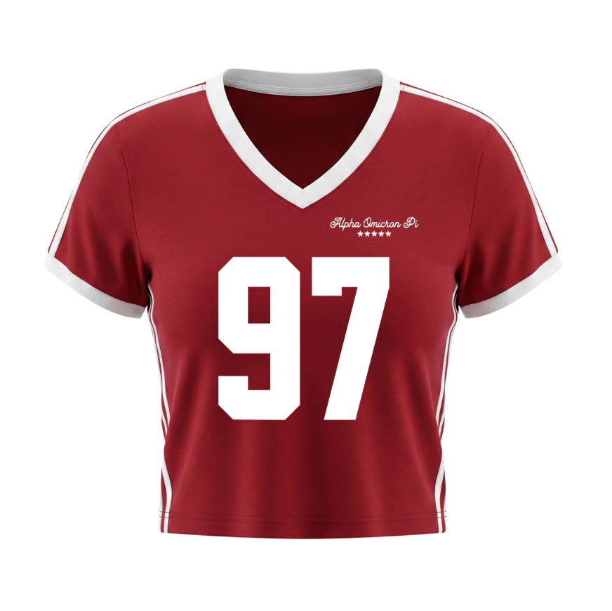 Alpha Omicron Pi Y2K Sporty Tee