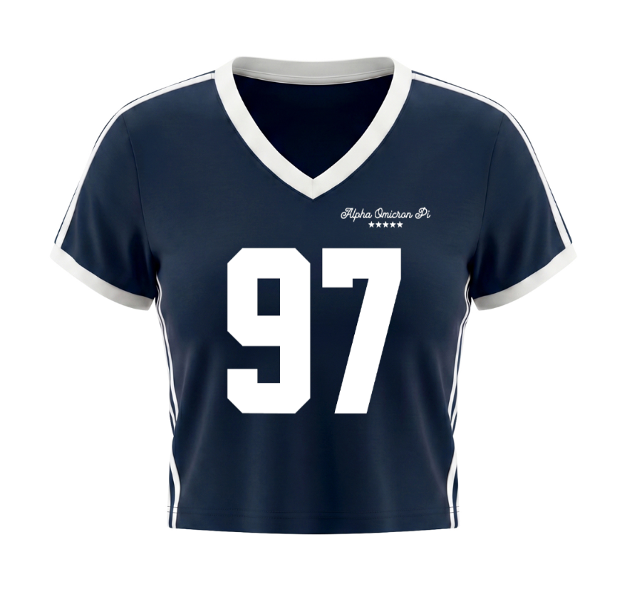 Alpha Omicron Pi Y2K Sporty Tee