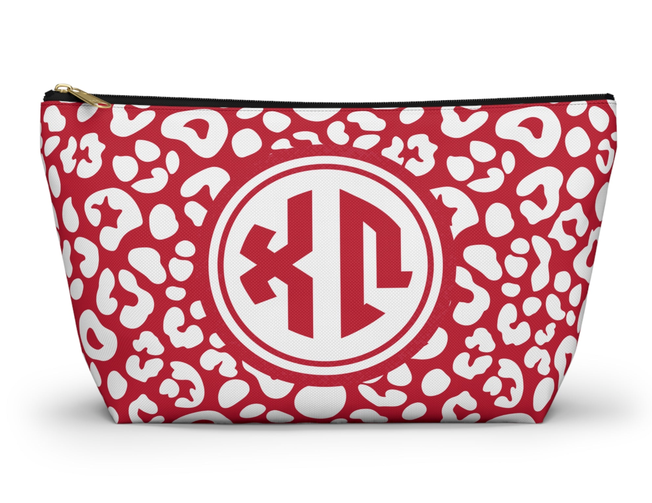 Chi Omega Leopard Print Makeup Bag