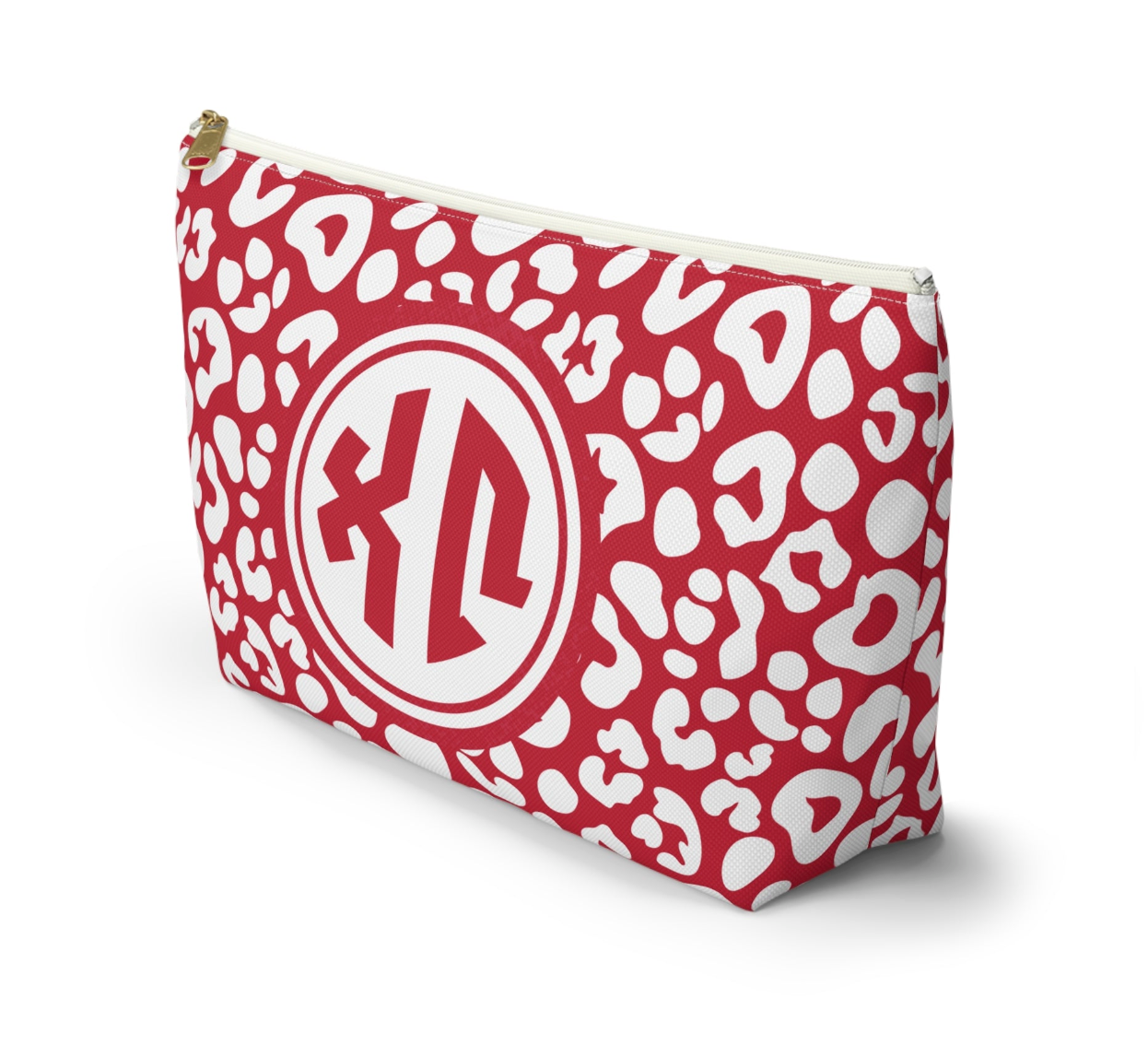 Chi Omega Leopard Print Makeup Bag