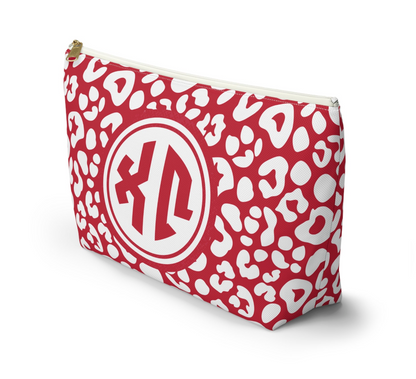 Chi Omega Leopard Print Makeup Bag