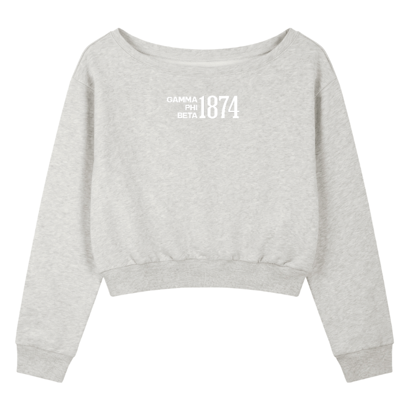 Gamma Phi Beta 1874 Off The Shoulder Sweatshirt